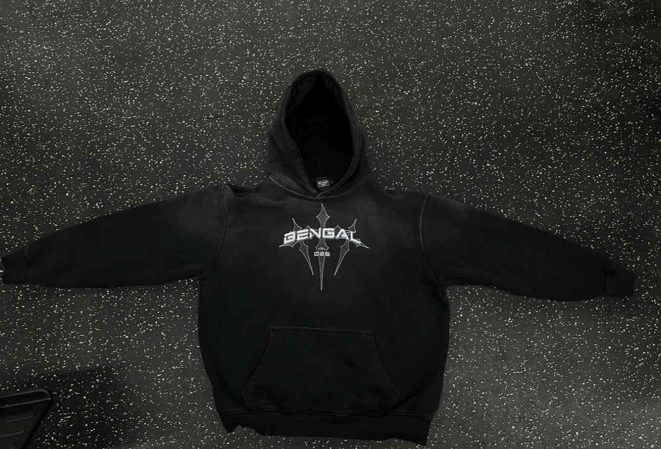 Heavyweight Sun fade Oversized Hoodie (Alternate Logo)